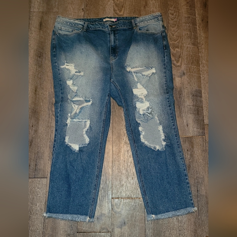 GLITZY GIRLZ High Rise straight jeans